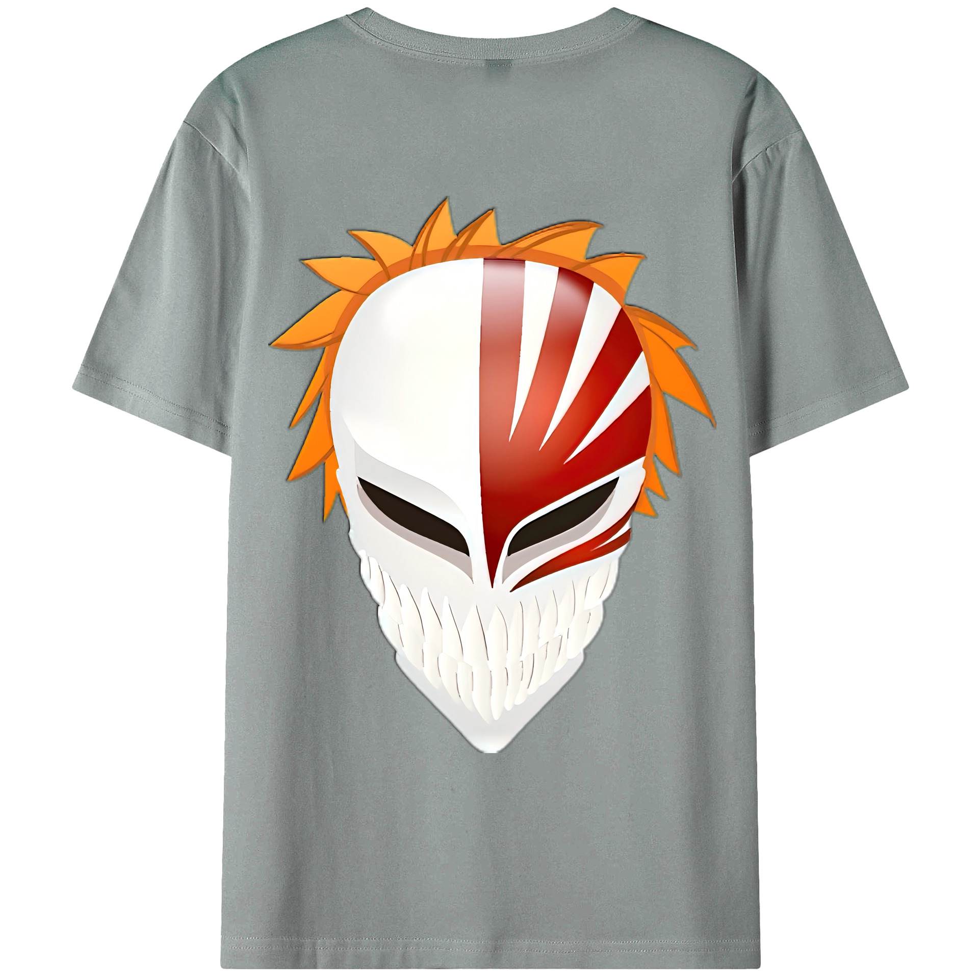 （画像用） ブリーチ 黒崎一護（くろさき いちご）BLEACH Kurosaki Ichigo 綿100％ メンズ半袖Tシャツ（バックプリント） 通気性